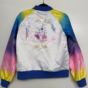Disneyland Rainbow Castle Retro Bomber Jacket - XS